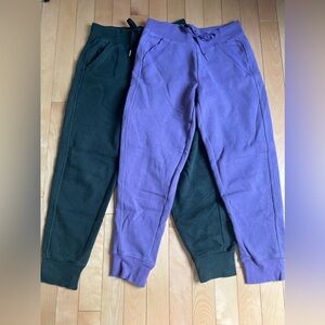 Pair of sweatpants from Lolë ( forest green and dark purple) size small